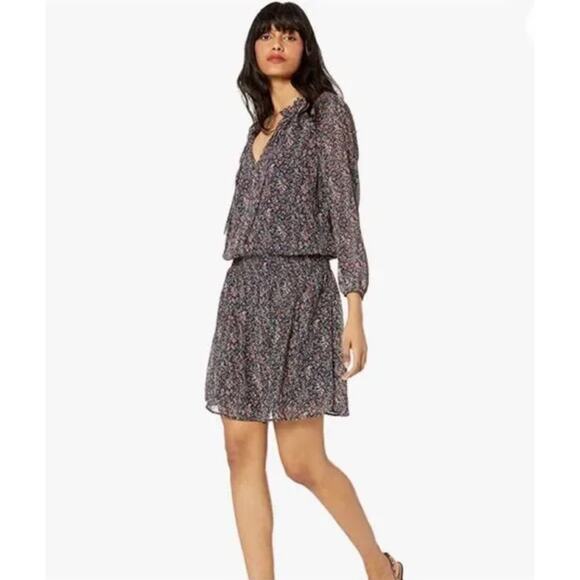 2/$30 J. Crew Mercantile Smocked Tie-Front Dress Floral Blouson Long Sleeve Sz S - Picture 1 of 13
